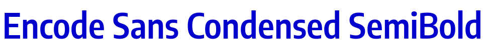 Encode Sans Condensed SemiBold フォント